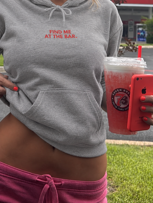 Find Me At The Bar Hoodie, lifestyle photo